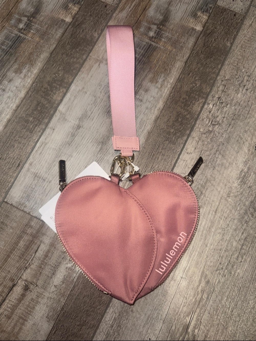 lululemon heart dual pouch wristlet